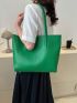 Small Shoulder Tote Bag Minimalist Green