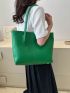 Small Shoulder Tote Bag Minimalist Green