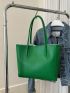 Small Shoulder Tote Bag Minimalist Green