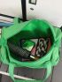 Small Travel Bag Letter Graphic Green Sporty