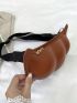 Pea Design Novelty Bag Brown Adjustable Strap