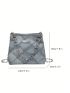 Geometric Pattern Square Bag Small Metal Decor