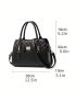 Quilted Top Handle Bag Double Handle Black Elegant