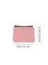 Canvas Coin Purse Solid Color Zipper Coin Key Bag Money Pocket Women Men Card Coin Purse