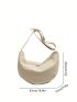 Minimalist Hobo Bag Oversized Zipper Adjustable Strap