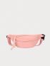 Minimalist Fanny Pack Zipper Pink Medium Polyamide