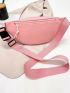 Minimalist Fanny Pack Zipper Pink Medium Polyamide