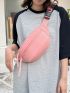 Minimalist Fanny Pack Zipper Pink Medium Polyamide