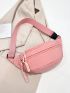 Minimalist Fanny Pack Zipper Pink Medium Polyamide