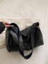 Minimalist Hobo Bag Large Capacity Sliver Zipper Funky