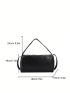 Minimalist Hobo Bag Large Capacity Sliver Zipper Funky