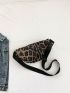 Leopard Pattern Fanny Pack Zipper Medium Fashionable