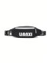 Letter Graphic Fanny Pack Zipper Waterproof Black