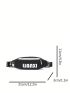 Letter Graphic Fanny Pack Zipper Waterproof Black