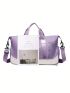 Colorblock Travel Bag Medium Double Handle Portable