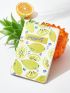 X Amy Christine Lemon & Letter Graphic Passport Case PU