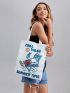 X Festustata Cartoon Graphic Shopper Bag Small Preppy