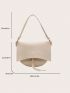 Medium Shoulder Bag Solid Color Fashion Style