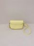 Mini Crossbody Bag Solid Color Flap