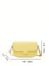 Mini Crossbody Bag Solid Color Flap