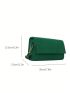 Mini Square Bag Solid Color Stitch Design Flap