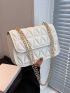 Small Square Bag Quilted Flap Chain Strap Elegant Style