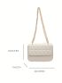 Small Square Bag Quilted Flap Chain Strap Elegant Style