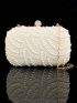 Mini Box Bag Faux Pearl & Rhinestone Decor Chain Strap