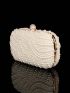 Mini Box Bag Faux Pearl & Rhinestone Decor Chain Strap