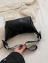 Mini Hobo Bag Solid Color Minimalist Style