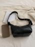 Mini Hobo Bag Solid Color Minimalist Style