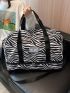 Zebra Stripe Pattern Travel Bag Double Handle Waterproof