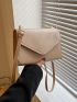 Mini Square Bag Solid Color Flap Elegant Style