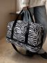 Zebra Stripe Pattern Travel Bag Double Handle Waterproof