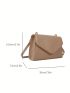 Mini Square Bag Solid Color Flap Elegant Style