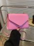 Mini Square Bag Solid Color Flap Elegant Style