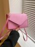 Mini Square Bag Solid Color Flap Elegant Style