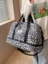 Leopard Print Fashion Travel Bag Large Capacity Wet Dry Pocket Waterproof