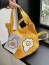 Polyester Square Bag Egg Pattern Double Handle