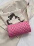 Mini Envelope Bag Quilted Chain PU