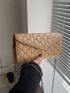 Mini Envelope Bag Quilted Chain PU