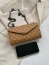 Mini Envelope Bag Quilted Chain PU