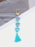 Heart & Tassel Decor Plastic Bag Charm