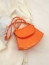 PU Novelty Bag Crocodile Embossed Orange