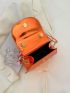 PU Novelty Bag Crocodile Embossed Orange