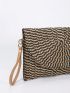 Paper Straw Bag Braided Detail Flap