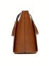 PU Shoulder Bag Brown Minimalist