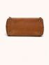 PU Shoulder Bag Brown Minimalist