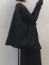 Polyester Hobo Bag Black Minimalist