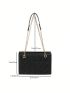 Fashion & Versatile Textured Chain Shoulder Bag